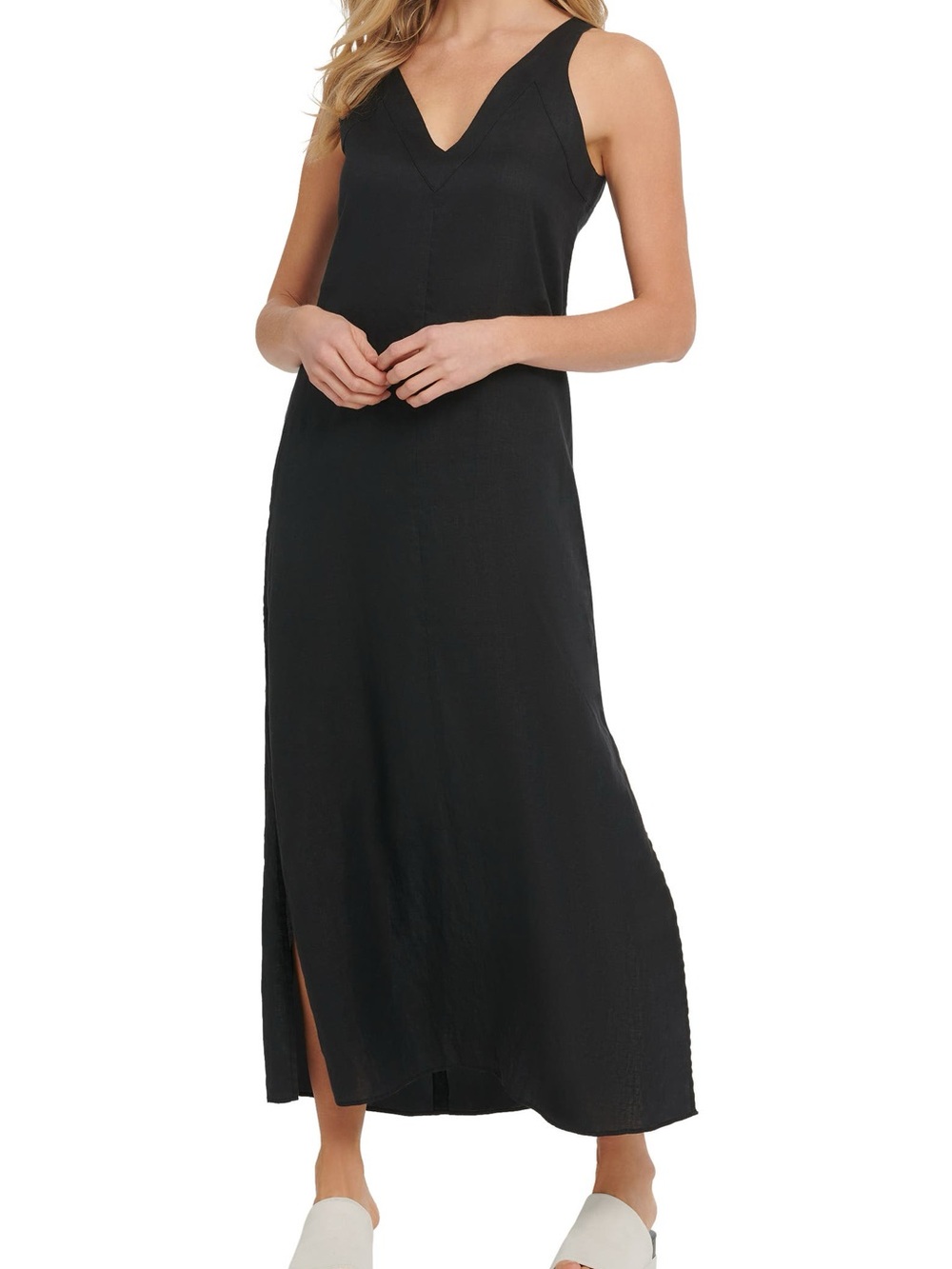 DKNY Black Sleeveless Maxi Dress - Classic Women's Dress